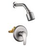 Miscool Heidi Single-Handle 1-Spray 1.8 GPM Shower Faucet in Brushed Nickel (Valve Included)
