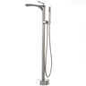 Eisen Home SevenFalls Single-Handle Floor Mounted Free Standing Tub Faucet with Handheld Shower in Brushed Nickel