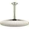 KOHLER 1-Spray 10 in. Single Ceiling Mount Fixed Rain Shower Head in Vibrant Polished Nickel