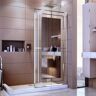 DreamLine Platinum Linea Mira 34 in. W x 72 in. H Frameless Fixed Shower Screen in Polished Stainless Steel without Handle