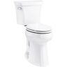 KOHLER Extra Tall Highline 2-piece 1.28 GPF Elongated Toilet in White (2.5" higher than Comfort Height) (Seat Not Included)