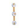 Drive Medical 19 in. x 1 in. Adjustable Angle Rotating Suction Cup Grab Bar in White and Orange