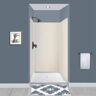 Transolid Expressions 36 in. x 36 in. x 72 in. 3-Piece Easy Up Adhesive Alcove Shower Wall Surround in Cameo