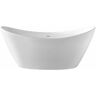 A&E Jodie 59 in. Acrylic Flatbottom Bathtub in White