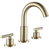 WELLFOR 8 in. Widespread Double Handle Bathroom Faucet with 360-Degree Rotation in Brushed Gold