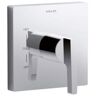 KOHLER Honesty Lever 1-Handle Wall-Mount Tub and Shower Trim Kit in Polished Chrome (Valve Not Included)