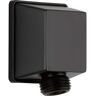 Delta Square Hand Shower Wall Elbow in Matte Black