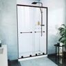 DreamLine Harmony 48 in. W x 76 in. H Sliding Semi Frameless Shower Door in Oil Rubbed Bronze with Clear Glass