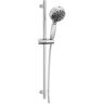 Delta 7-Spray Patterns 4.5 in. Wall Mount Handheld Shower Head 1.75 GPM with Slide Bar and Cleaning Spray in Chrome