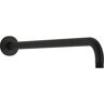 KOHLER Statement 19 in. Wall-Mount Single-Function Rain Head Shower Arm and Flange in Matte Black