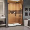 DreamLine Elegance-LS 50-3/4 in. to 52-3/4 in. W x 72 in. H Frameless Pivot Shower Door in Oil Rubbed Bronze