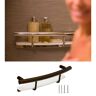 INVISIA 20 in. Concealed Screw Grab Bar And Shampoo Shelf, Designer Grab Bar, ADA Compliant (Up to 500 lb.) in Oil Rubbed Bronze