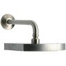 LaToscana 1-Spray 8 in. Single Wall Mount Fixed Rain Shower Head in Brushed Nickel