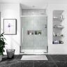 Glacier Bay Chaye 60 in. x 78.74 in. H Semi-Frameless Sliding Shower Door in Chrome