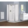 Delta 38 in. W x 74 in. H Neo-Angle Pivot Framed Corner Shower Enclosure in Chrome