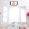 8.25 in. W Makeup Mirror Swiveling Smartphone Mount in White