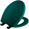 BEMIS Soft Close Round Plastic Closed Front Toilet Seat in Teal Removes for Easy Cleaning and Never Loosens