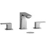 RIOBEL Equinox 8 in. Widespread Double-Handle Bathroom Faucet with Drain Kit Included in Brushed Chrome