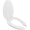 CENTOCO Elongated Open Front Toilet Seat in White