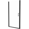 INSTER AIM 36 in. W x 72 in. H Swing Frameless Shower Door in Mate Black