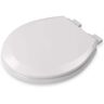 Croydex Stick Tight Soft Close Quick Release Round Closed Front Toilet Seat in White