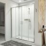 DreamLine Visions 60 in. W x 78-3/4 in. H x 30 in. D Sliding Shower Door Base and White Wall Kit in Brushed Nickel