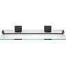 MODONA 13.75 in. W Glass Wall Shelf with Pre-Installed Rail in Rubbed Bronze