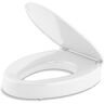 KOHLER Hyten Elevated Quiet-Close Elongated Toilet Seat in White