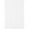 Madison Park Copula 17 in. x 24 in. White Chenille Chain Stitch 100% Cotton Rectangle Bath Rug