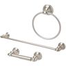 ARISTA Highlander Collection 3-Piece Bathroom Hardware Kit in Satin Nickel