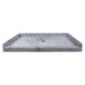 Transolid Ready to Tile 30 in. L x 60 in. W Single Threshold Alcove Shower Pan Base with a Center Drain in Dark Grey