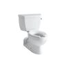 KOHLER Barrington 2-piece 1.0 GPF Single Flush Elongated Toilet in White, Seat Not Included
