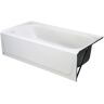 Bootz Industries Maui 60 in. x 30 in. Soaking Bathtub with Right Drain in White