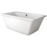 JACUZZI FIA 62 in. Acrylic Freestanding Flatbottom Center Drain Soaking Bathtub in White