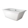 JACUZZI FIA 65.5 in. Acrylic Freestanding Flatbottom Center Drain Soaking Bathtub in White