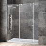 WOODBRIDGE 72 in. W x 76 in. H Frameless Sliding Shower Door with Shatter Retention Glass in Polished Chrome