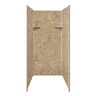 Transolid Studio 36 in. W x 72 in. H x 36 in. D 3-Piece Glue Up Alcove Shower Wall Surrounds in Sand Mountain
