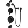 Symmons Identity 2-Handle Tub and Shower Faucet Trim Kit with Hand Shower in Matte Black