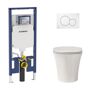Geberit MUSE 2-piece 0.8/1.6 GPF Dual Flush Elongated Toilet with 2 in. x 4 in. Concealed Tank and Plate in White, Seat Included