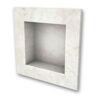 FlexStone 17 in. x 17 in. Square Recessed Shampoo Caddy in Botticino Cream