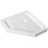 FINE FIXTURES 42 in. L x 42 in. W Neo Angle Threshold corner Shower Pan Base with center drain in white