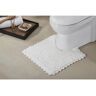 Better Trends Lilly Crochet Collection 20 in. x 20 in. White 100% Cotton Contour Bath Rug