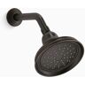 KOHLER Bancroft 1-Spray Patterns with 1.75 GPM 5.9 in. Wall Mount Fixed Shower Head with Katalyst in Oil-Rubbed Bronze