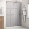 Delta Mod 60 in. x 71-1/2 in. Soft-Close Frameless Sliding Shower Door in Nickel with 1/4 in. Tempered Tranquility Glass