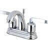 Kingston Centurion 4 in. Centerset 2-Handle Bathroom Faucet in Polished Chrome