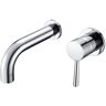 SUMERAIN Modern Single Handle Wall Mount Roman Tub Faucet with Valve in Chrome