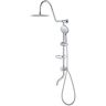 RAINLEX 3-Spray 10 in. Dual Wall Mount Shower Head and Handheld Shower Head with 5 GPM in Chrome