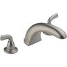 Delta Foundations 2-Handle Deck-Mount Roman Tub Faucet Trim Kit Only in Stainless (Valve Not Included)