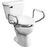 BEMIS Assurance Raised 3" Round Premium Plastic Closed Front Toilet Seat in White with Support Arms Never Loosens