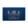CAMCO:Camco Life is Better at the Campsite Scrub Rug in Blue/Orange